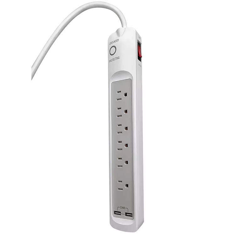 6 uttak Usb 2.4a Power Strip