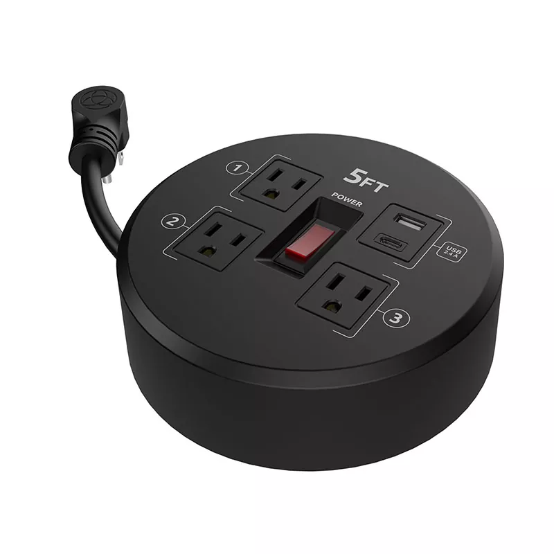Mini 3 uttak USB2.4a plast ledning